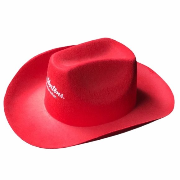 Tim Horton’s Red Felt Cowboy Hat - Picture 4 of 4